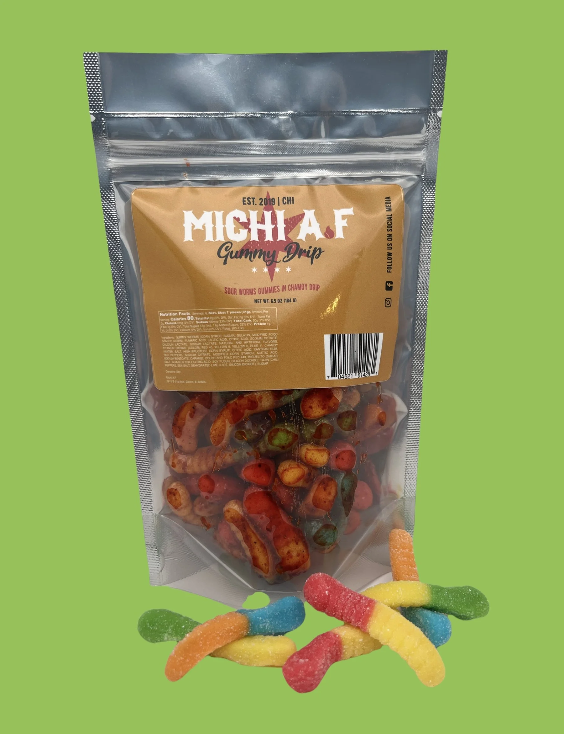 Michi A.F Gummies (Sour Worms) — MICHI A.F